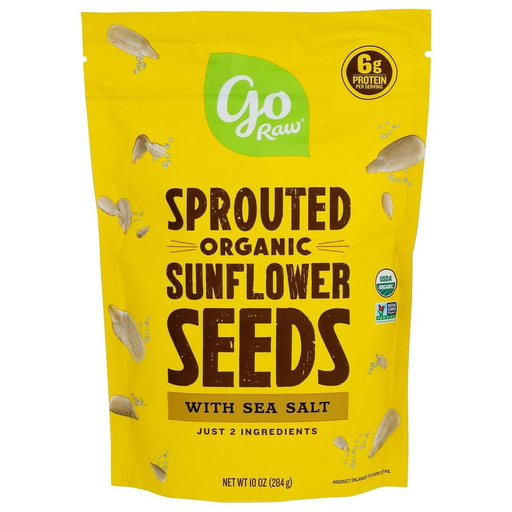 Go Raw Organic Sprouted Sunflower Seeds with Sea Salt, 10 Ounce -- 6 per case