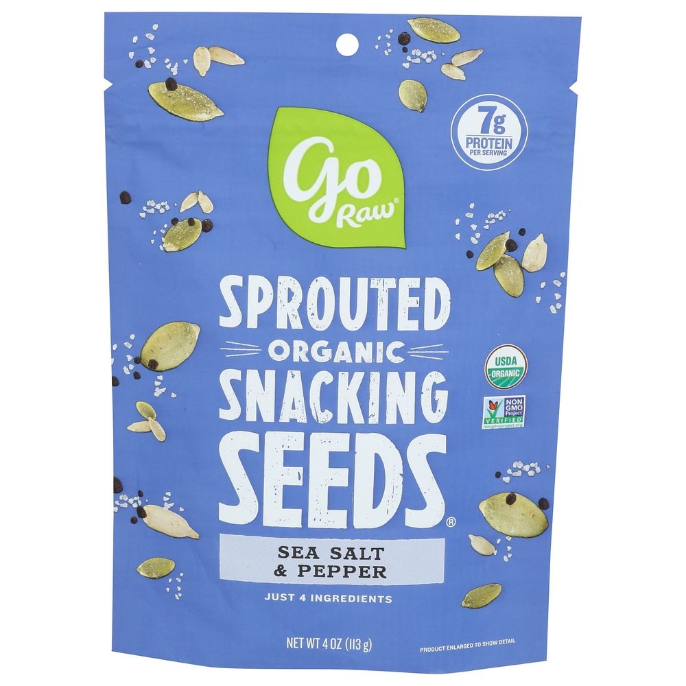 Go Raw Organic Sea Salt and Pepper Snacking Seeds, 4 Ounce -- 6 per case