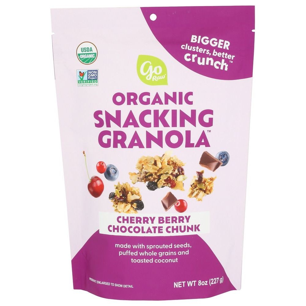 Go Raw Organic Cherry Berry Chocolate Chunk Snacking Granola, 8 Ounce -- 6 per case