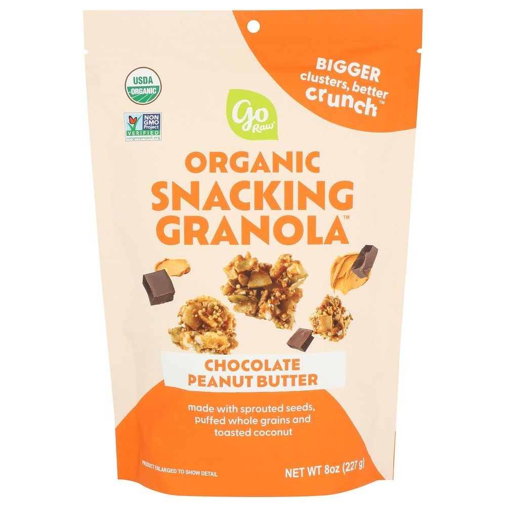 Go Raw Organic Chocolate Peanut Butter Snacking Granola, 8 Ounce -- 6 per case