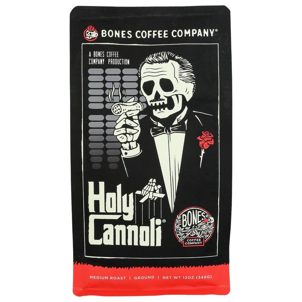 Bones Coffee Holy Cannoli Ground Coffee, 12 Ounce -- 12 per case