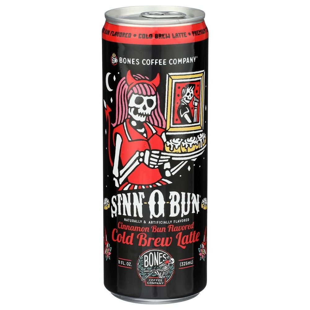 Bones Coffee Sinn-O-Bun Cold Brew Latte, 11 Fluid Ounce -- 12 per case
