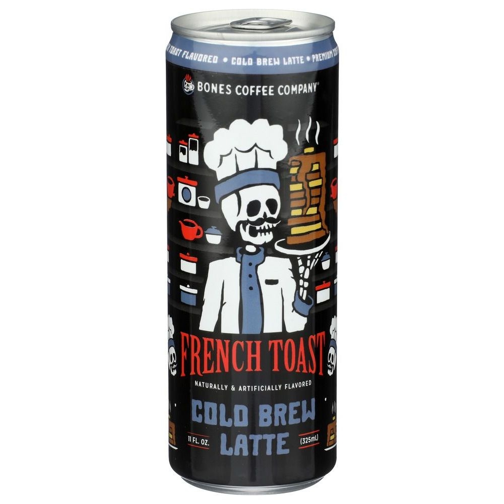 Bones Coffee French Toast Cold Brew Latte, 11 Fluid Ounce -- 12 per case