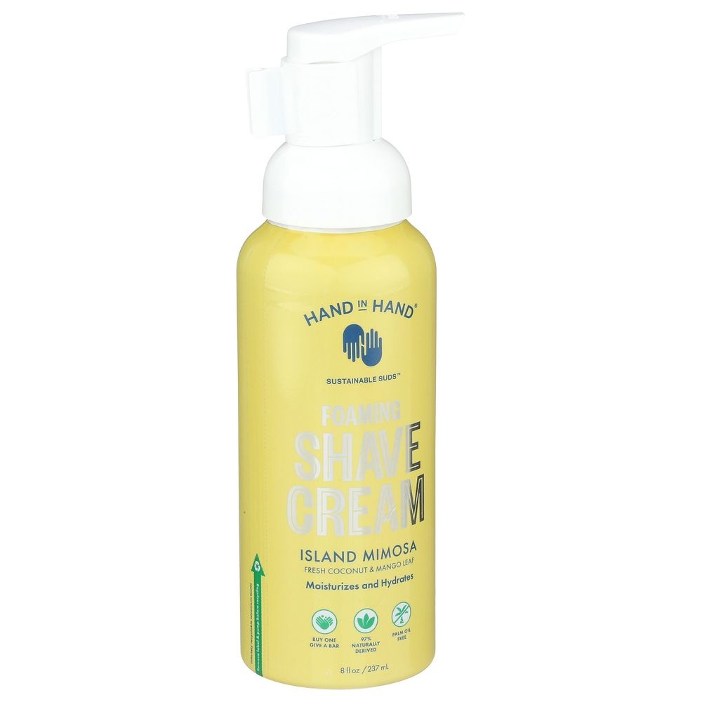 Hand In Hand Island Mimosa Shave Foam, 8 Fluid Ounce