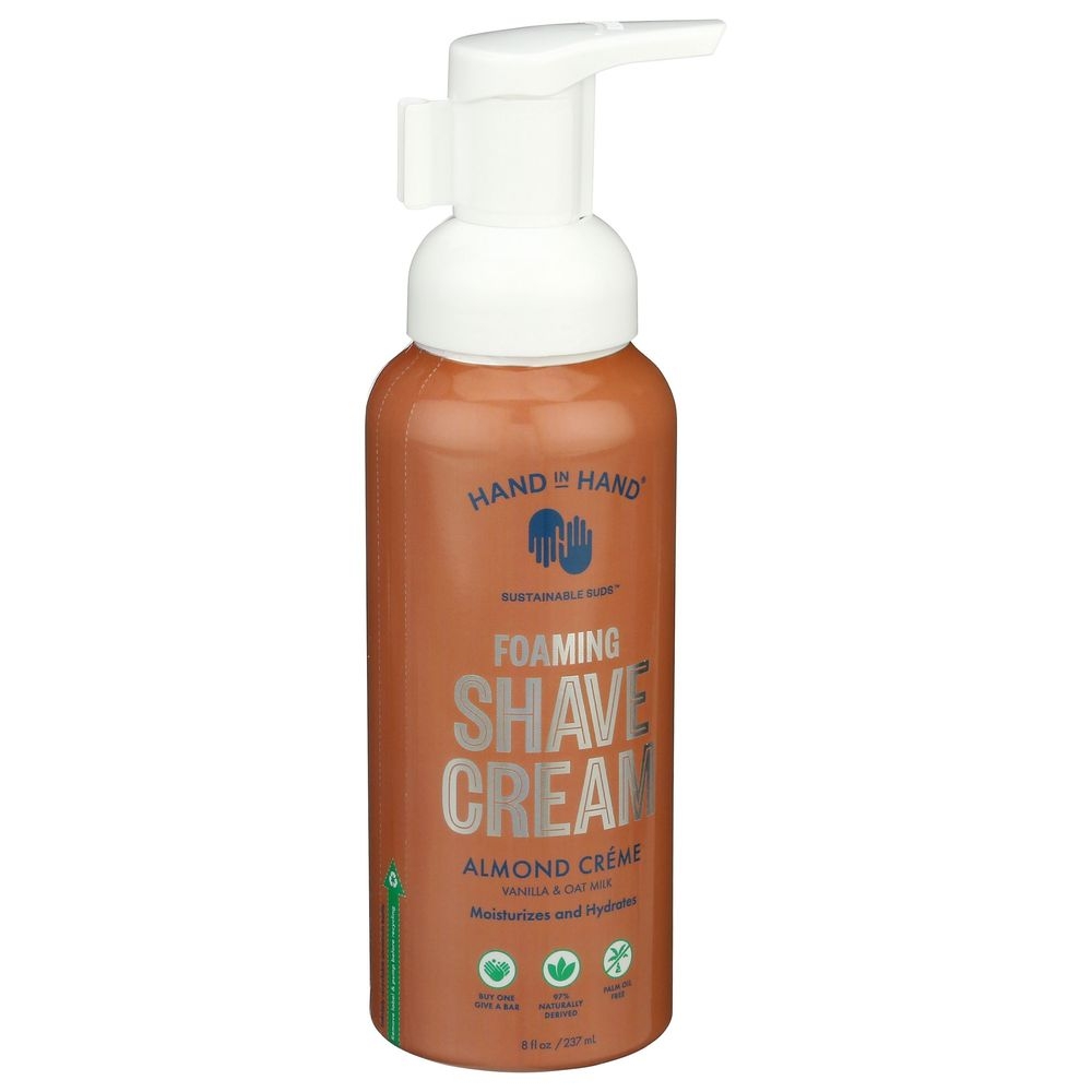 Hand In Hand Almond Creme Shave Foam, 8 Fluid Ounce