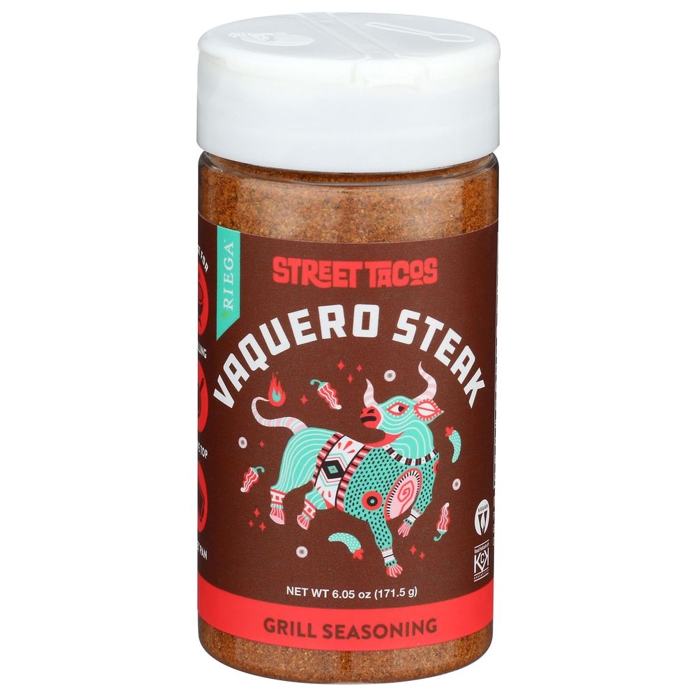 Riega Street Tacos Vaqero Steak Grill Seasoning, 6.05 Ounce -- 6 per case