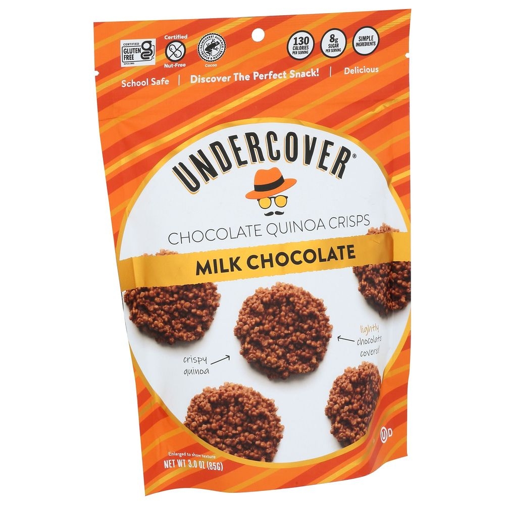 Undercover Milk Chocolate Mini Quinoa Crisps, 3 Ounce -- 12 per case