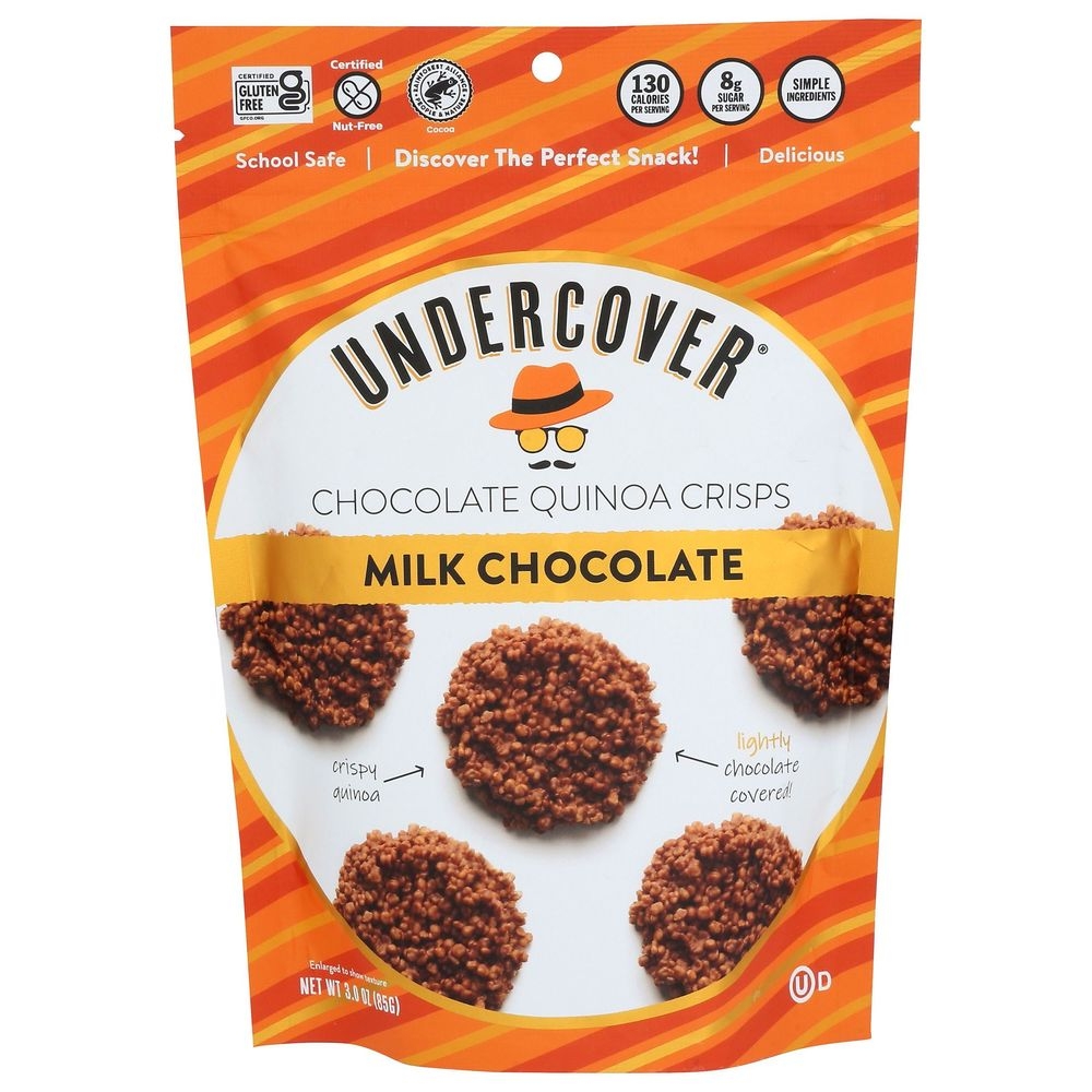Undercover Milk Chocolate Mini Quinoa Crisps, 3 Ounce -- 12 per case