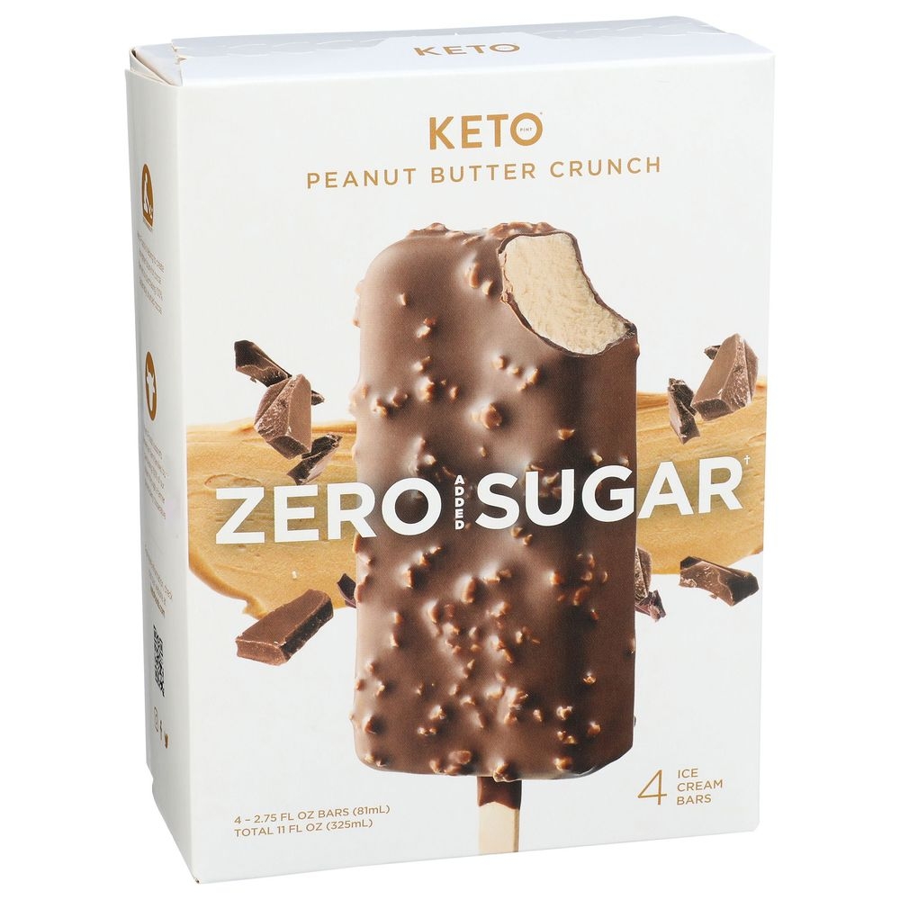 Keto Peanut Butter Crunch Ice Cream Bar, 11 Fluid Ounce -- 6 per case