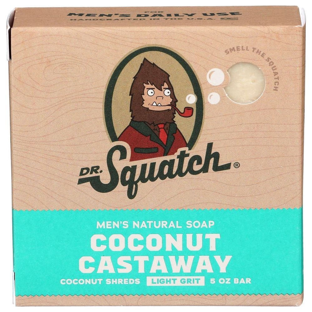 Dr Squatch Coconut Castaway Mens Bar Soap, 5 Ounce -- 6 per case