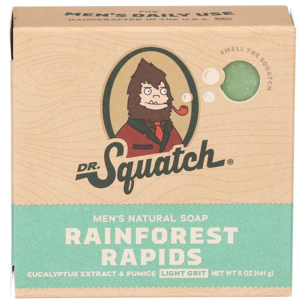 Dr Squatch Rainforest Rapids Mens Bar Soap, 5 Ounce
