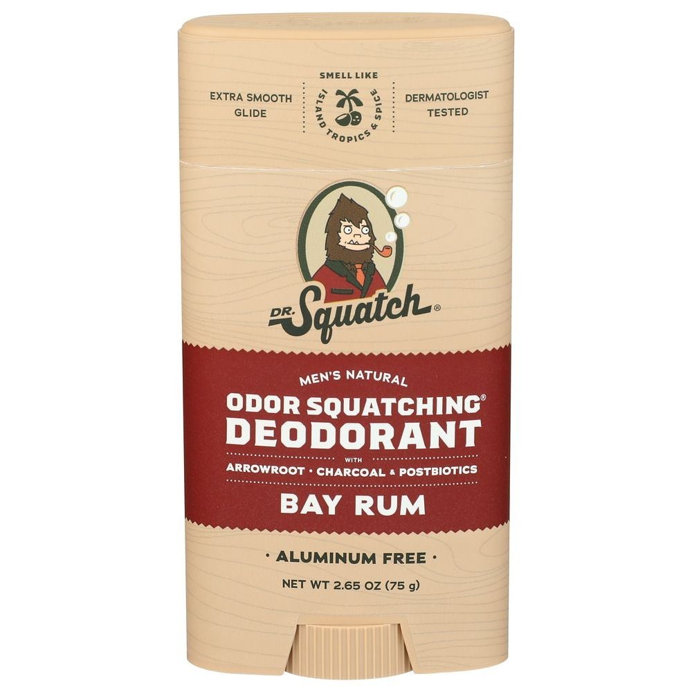 Dr Squatch Aluminum Free Bay Rum Deodorant, 2.65 Ounce