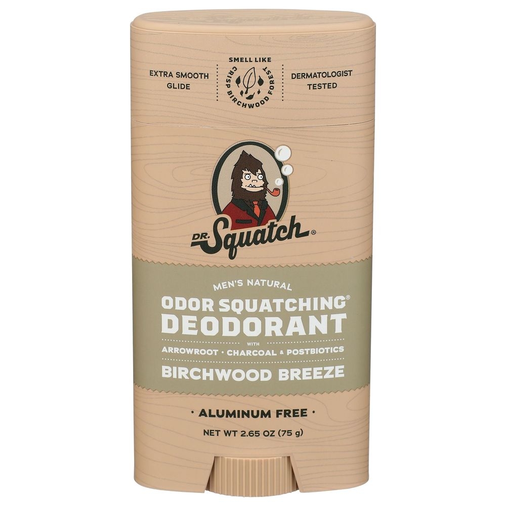 Dr Squatch Birchwood Breeze Odor Squatching Deodorant, 2.65 Ounce