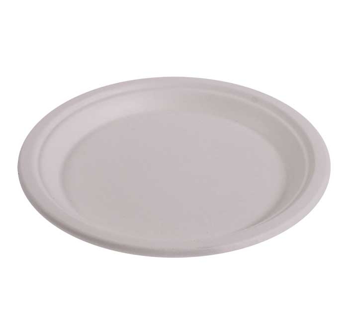 KITCH 24/7 White Compostable Molded Fiber Paper Plate, 10 inch -- 500 per case
