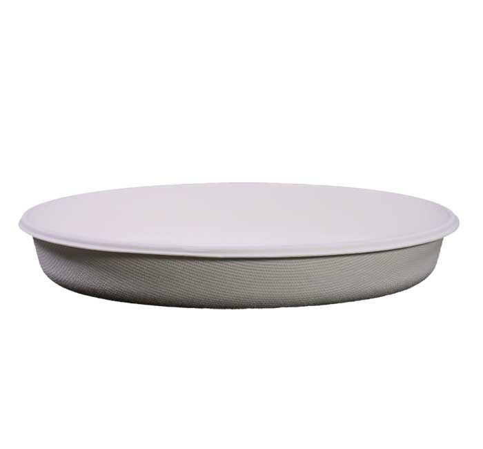 KITCH 24/7 White Compostable Oval Molded Fiber Bowl, 32 Ounce -- 300 per case