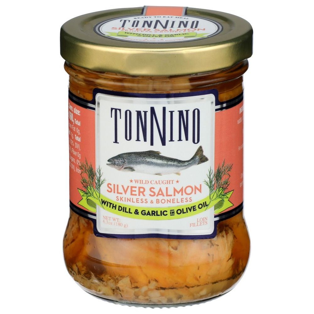 Tonnino Silver Salmon Dill and Garlic in Olive Oil, 6.3 Ounce -- 6 per case