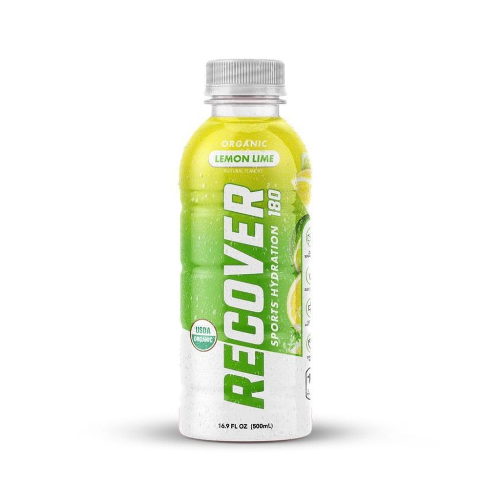 Recover 180 Organic Lemon Lime Sports Hydration Drink, 16 Fluid Ounce -- 12 per case