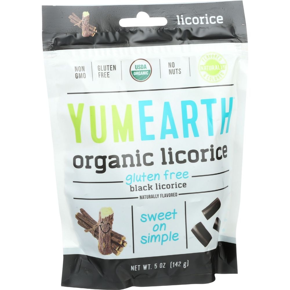YumEarth Organic Black Licorice Candy, 5 Ounce -- 6 per case