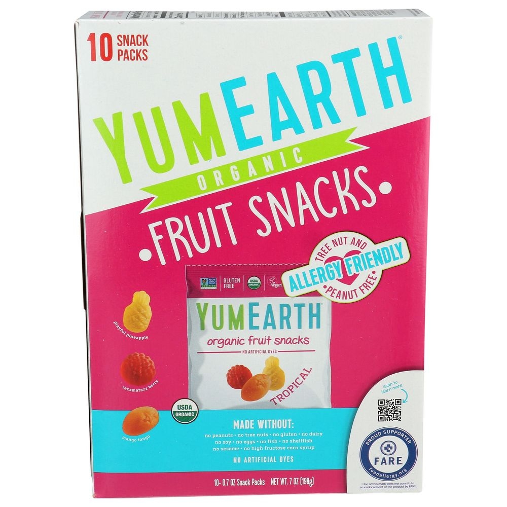 Yumearth Organic Tropical Fruit Snacks, 7 Ounce -- 6 per case