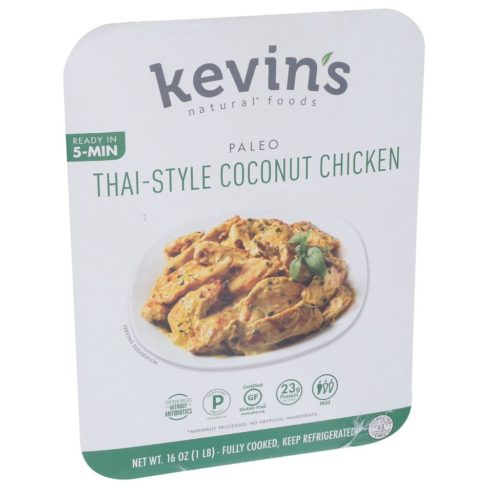 Kevins Natural Foods Thai Style Coconut Chicken, 16 Ounce -- 4 per case