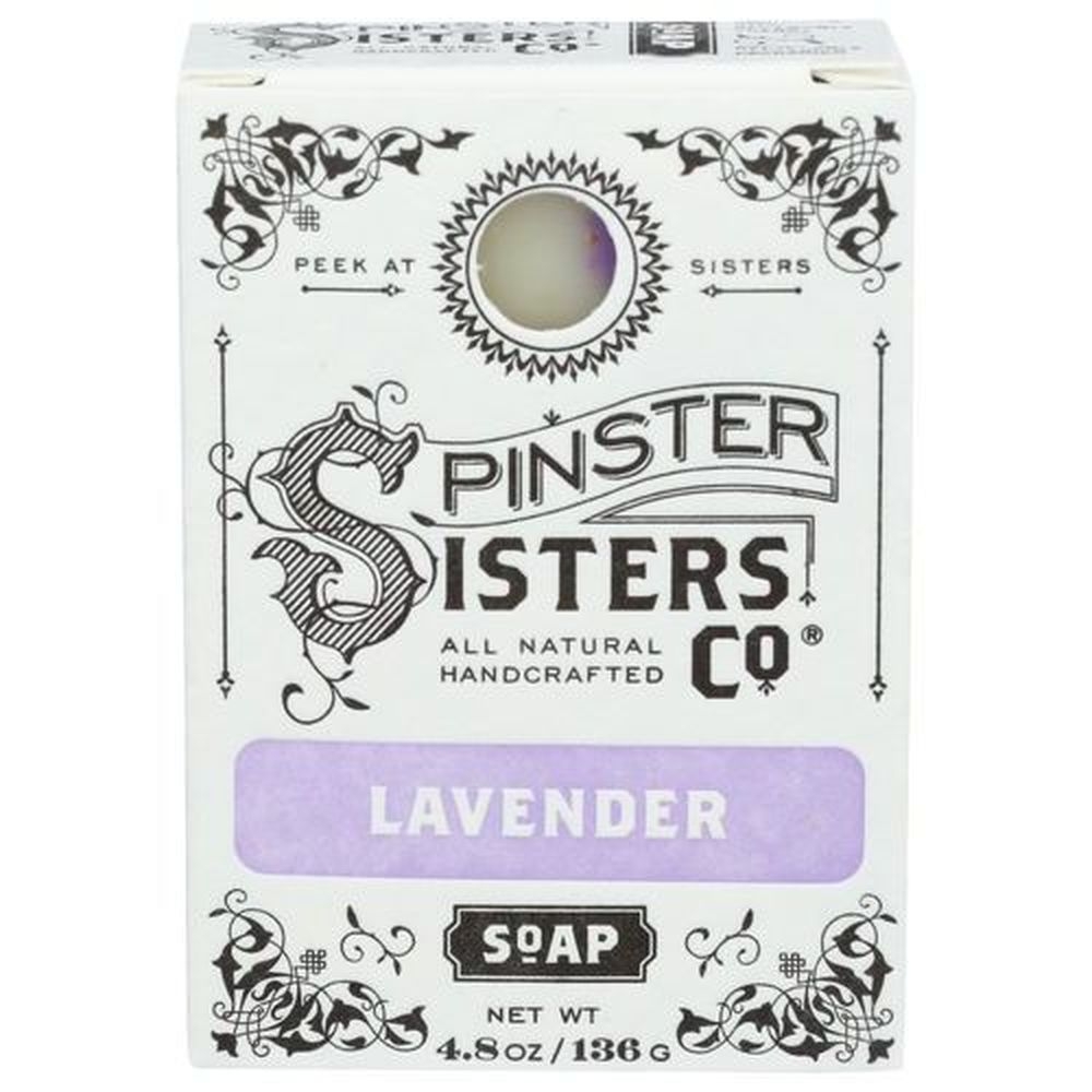 Spinster Sisters Lavender Soap Bar, 4.5 Ounce -- 3 per case