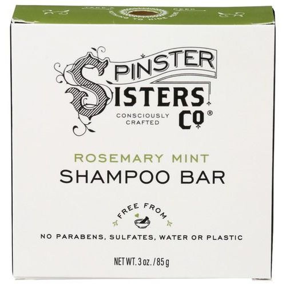 Spinster Sisters Rosemary Mint Shampoo Bar, 3 Ounce