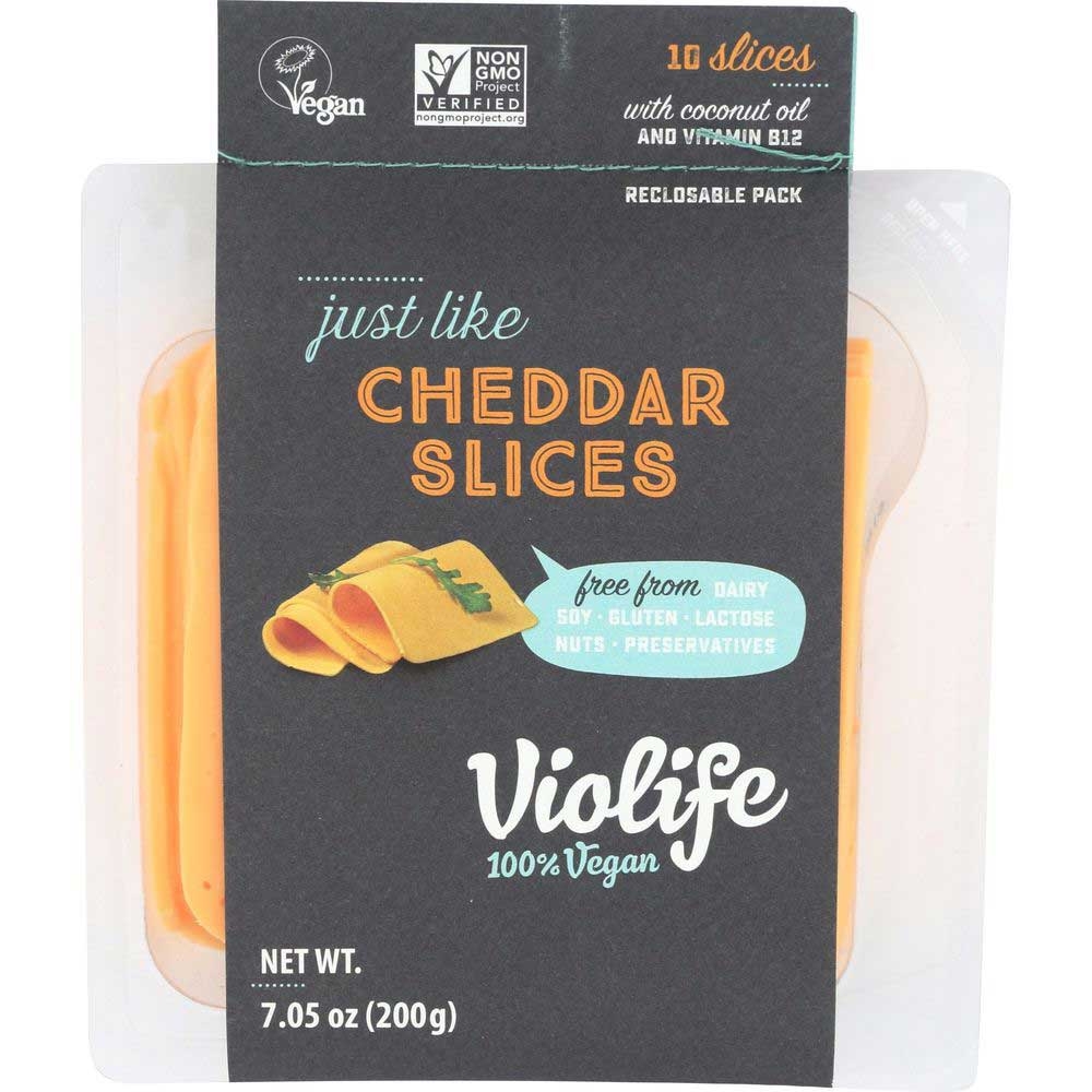 Violife Just Like Vegan Cheddar Slice Cheese Alternative, 7.05 Ounce -- 8 per case