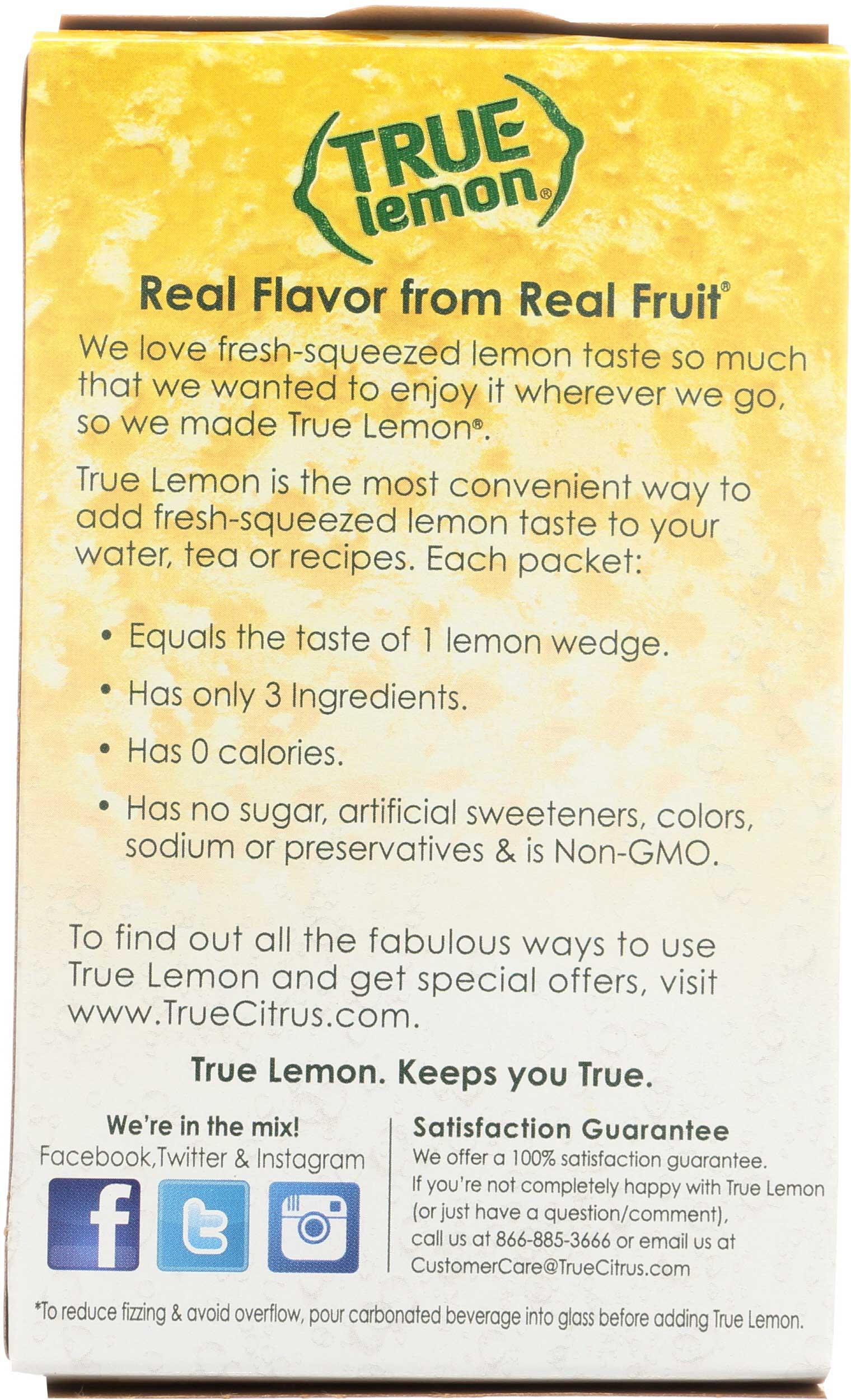 True Lemon Crystallized Lemon for Water, 32 count per pack -- 12 per case