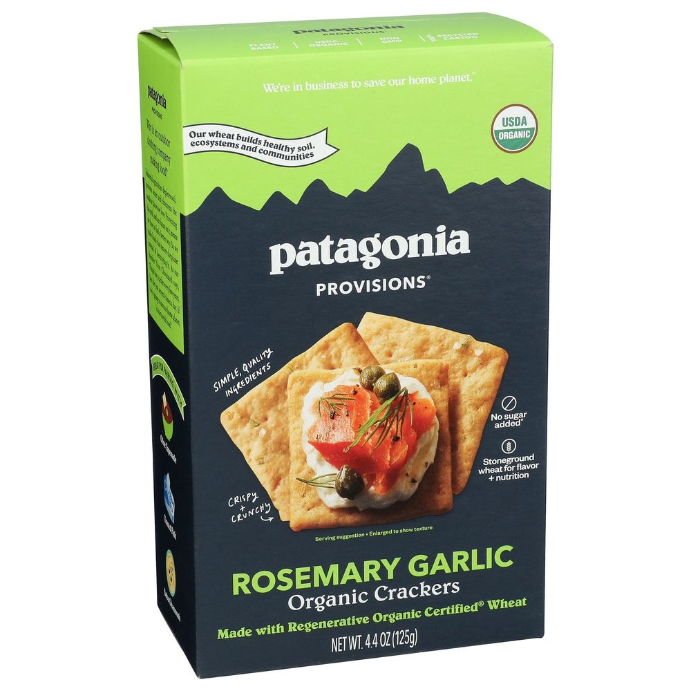 Patagonia Provisions Organic Rosemary Garlic Crackers, 4.4 Ounce -- 6 per case
