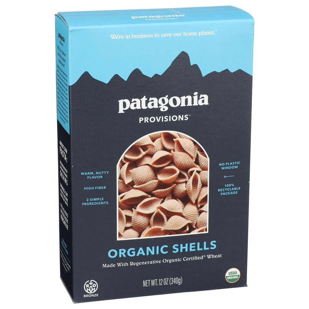 Patagonia Provisions Organic Shells Pasta, 12 Ounce -- 6 per case