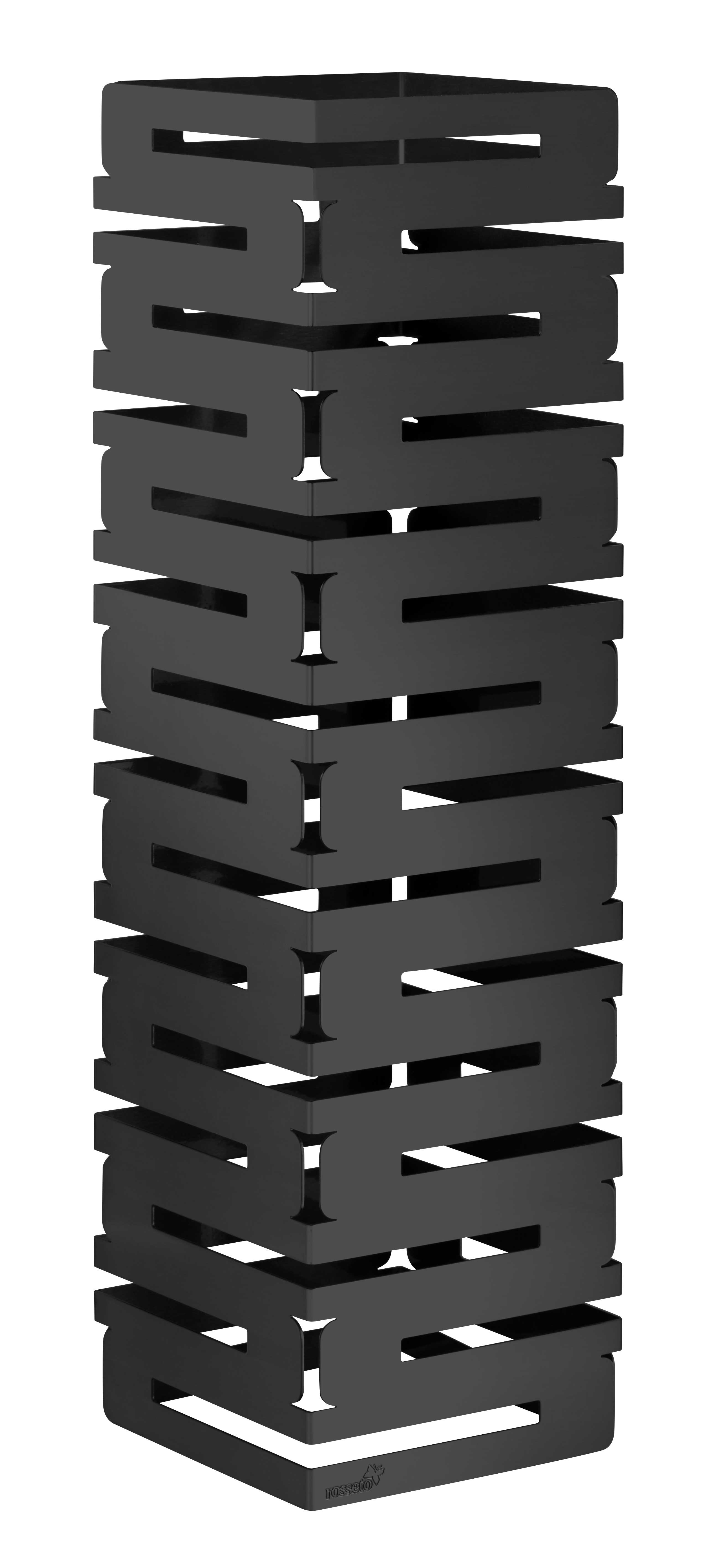 Rosseto Skycap Black Multi-Level Matte Riser, 8 x 8 x 29.63 inch