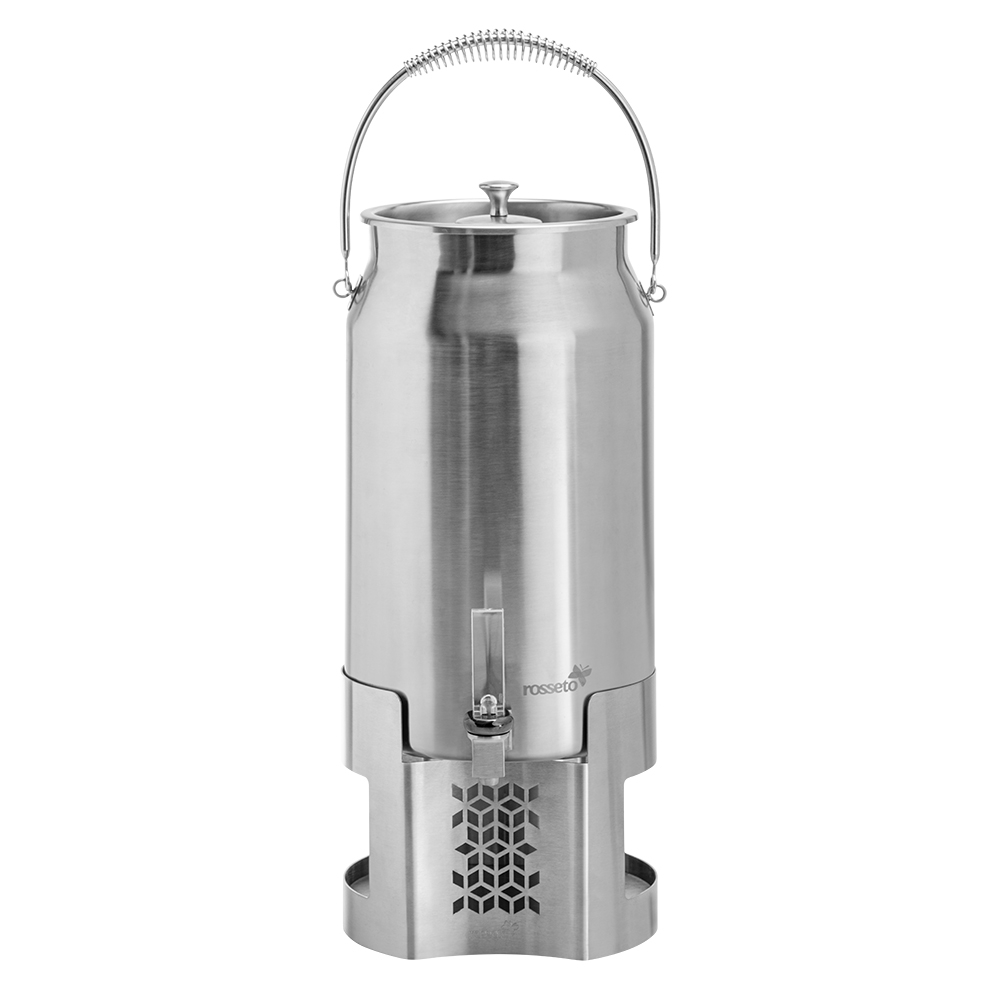 Rosseto Mosaic Milk Urn with Brushed Stainless Steel Base, 3 Gallon Capacity