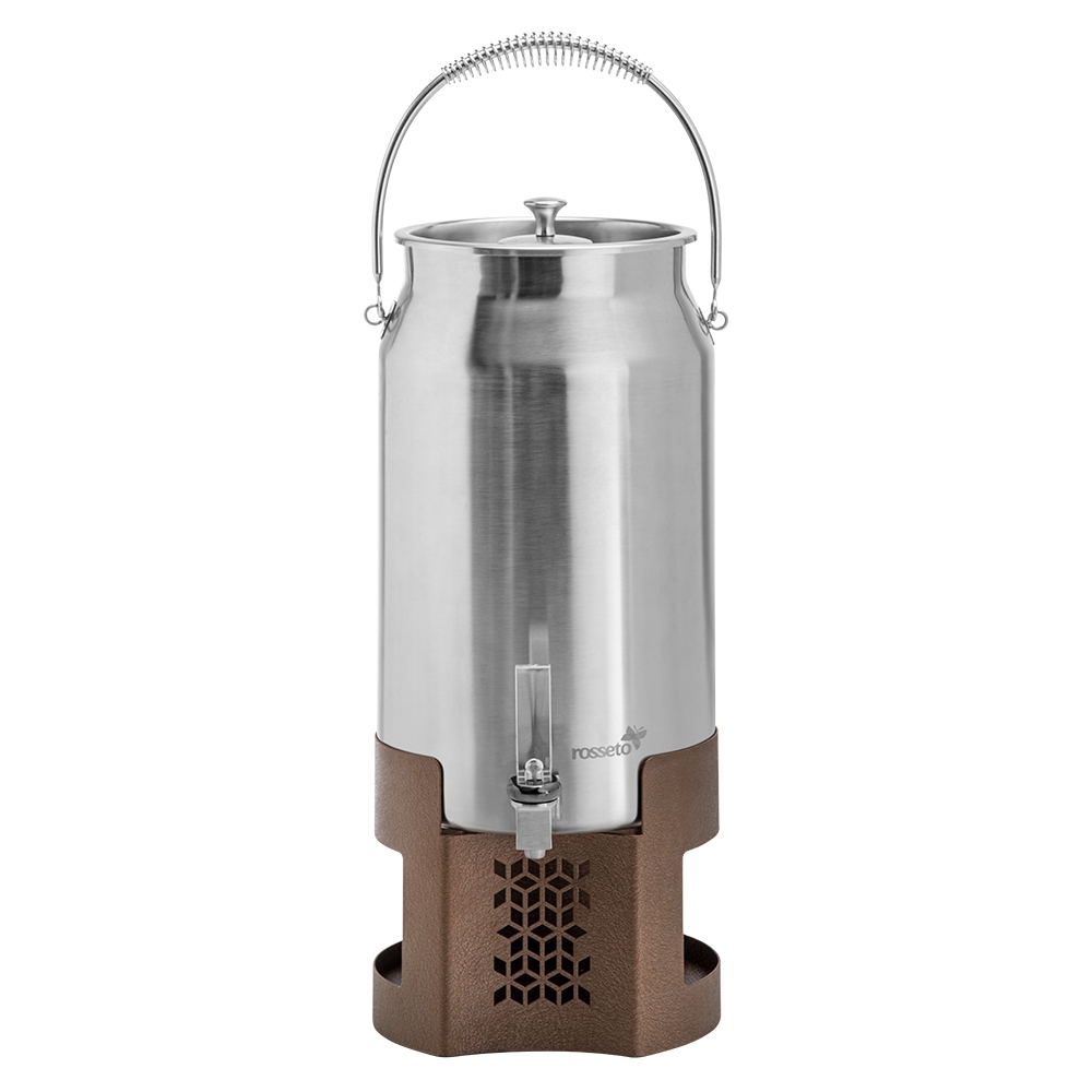 Rosseto Mosaic Milk Urn with Bronze Base, 3 Gallon Capacity