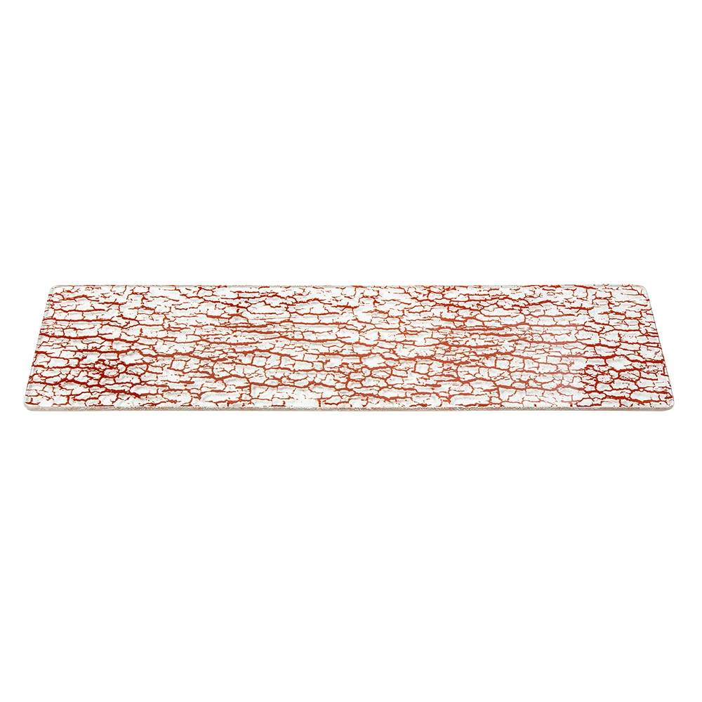 Rosseto Kalderon Corteccia Cognac Narrow Rectangle Handmade Glass Surface, 31 x 7.9 x 0.4 inch