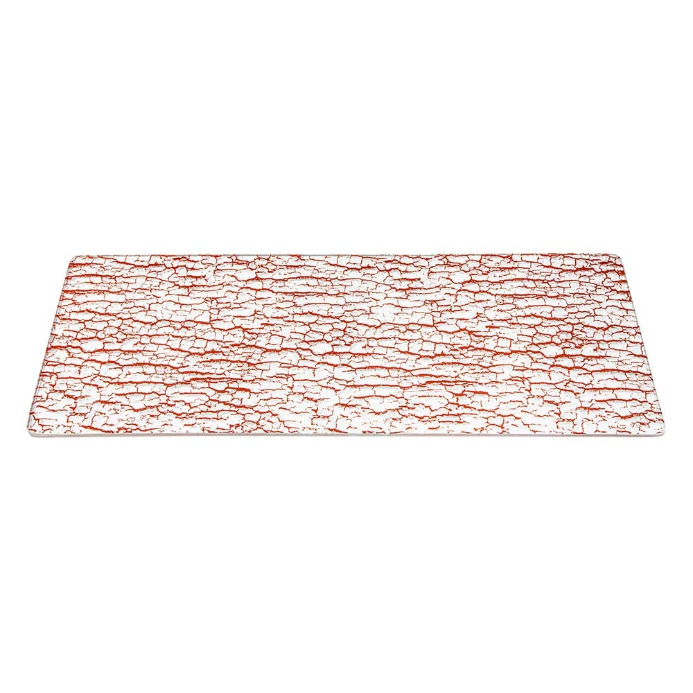 Rosseto Kalderon Corteccia Cognac Wide Rectangle Handmade Glass Surface, 31 x 11.8 x 0.4 inch