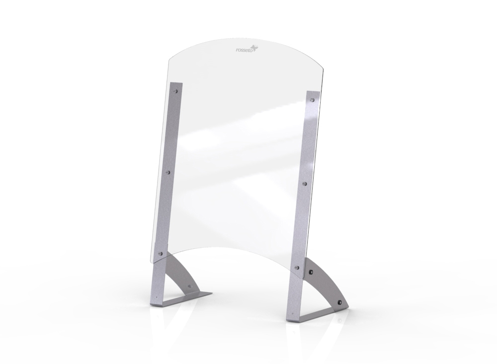 Rosseto Avant Guarde Shield Plus Serve 24 inch Clear Buffet Sneeze Guard with 8.5 inch Tall Pass Through, 24 X 12 X 35.7 inch
