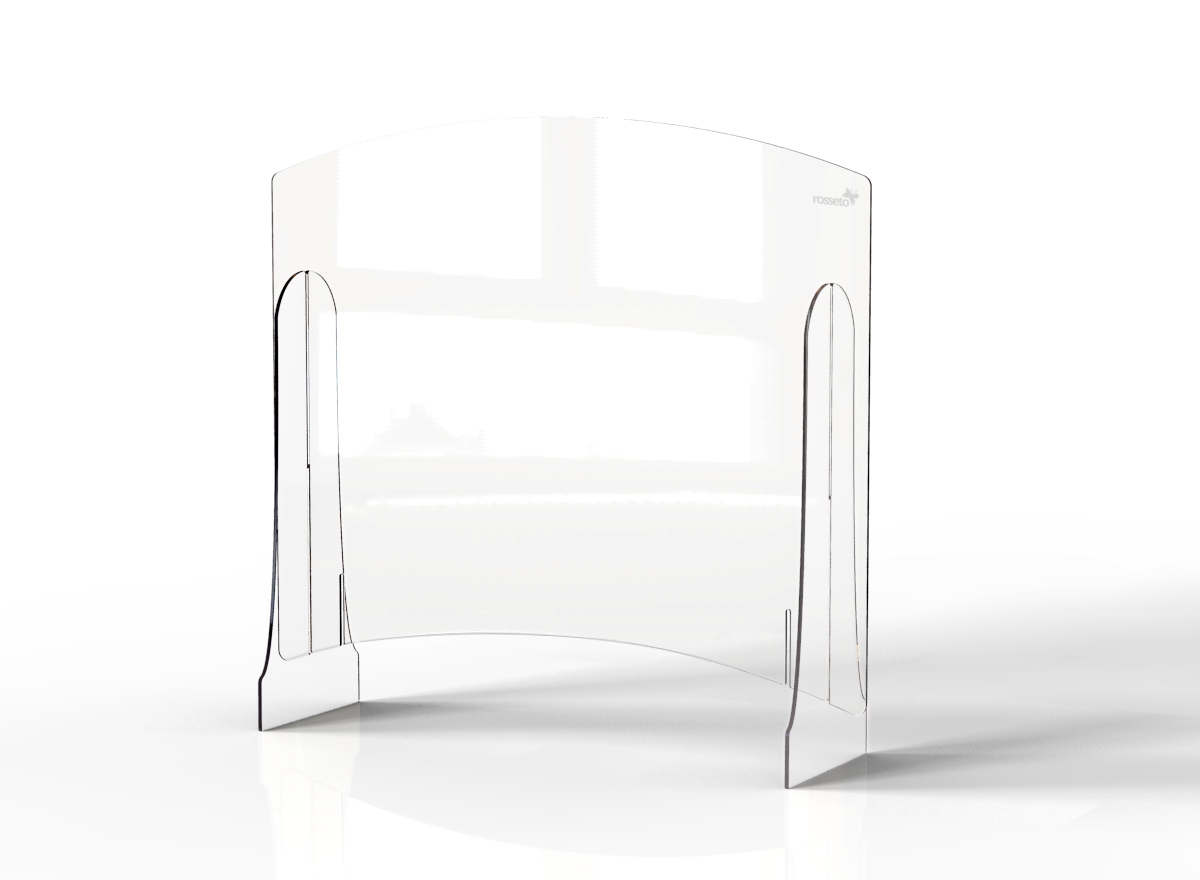 Rosseto Avant Guarde Shield Plus Serve 36 inch Wide Bi Level Sneeze Guard with Adjustable Pass Through, 36 X 10 X 33.5 inch