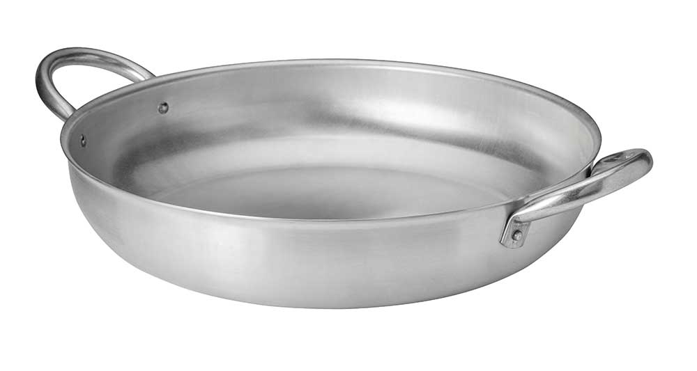 Rosseto Cooklite Natural Aluminum 6 Quart Skillet with Handles, set of 3
