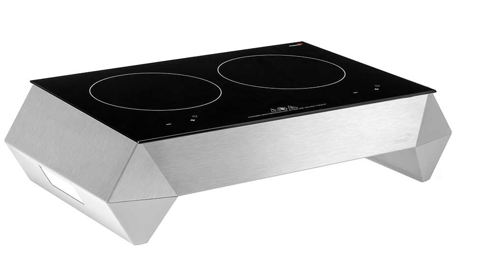 Rosseto Diamond Multi-Chef 7 inch Stainless Steel Induction Kit with Touch-Top Controls, 25.5 x 16 x 8 inch