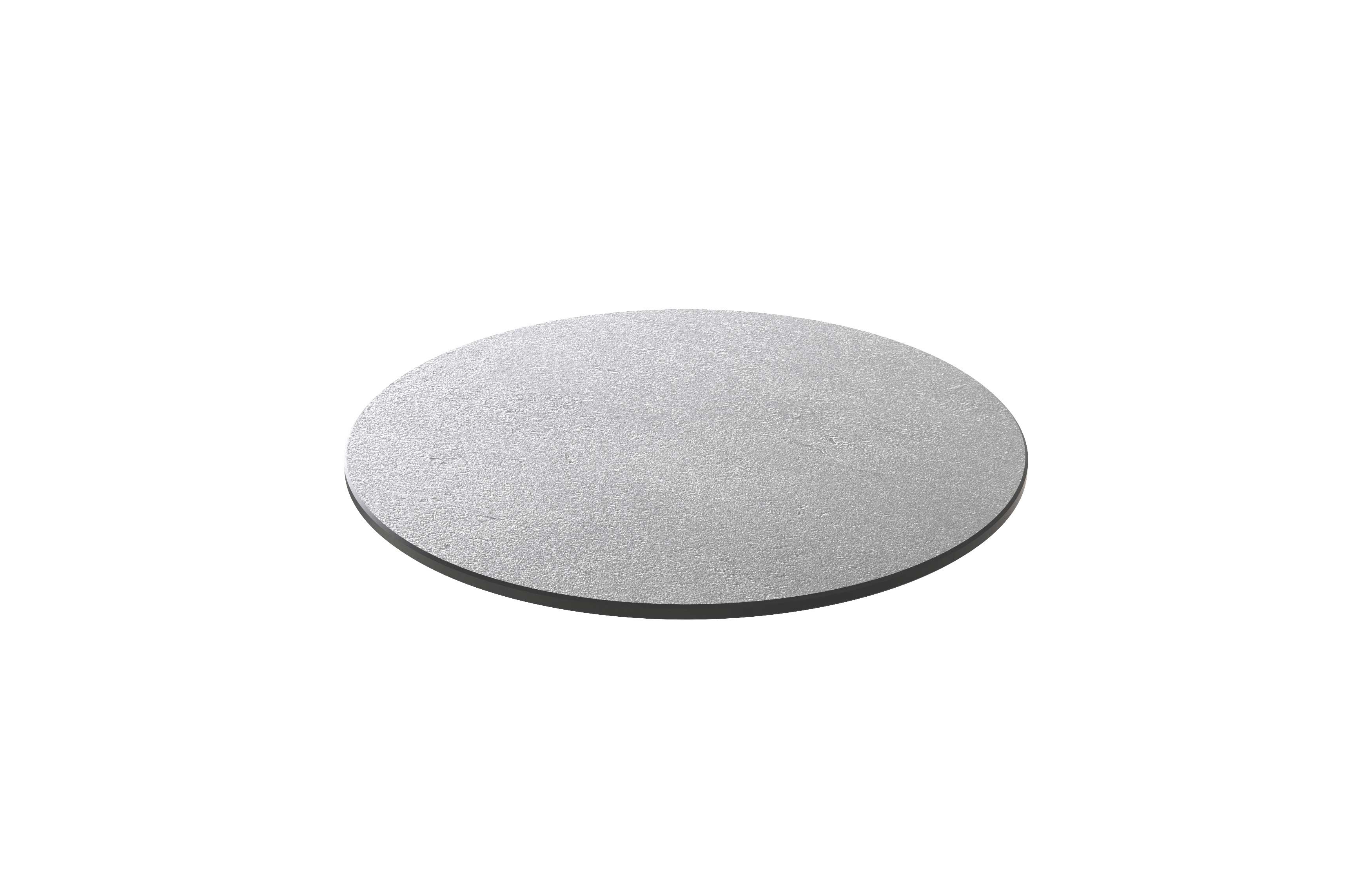 Rosseto Modulite Concrete Gray Round HPL Table Top, 14 x 14 x 0.3 inch