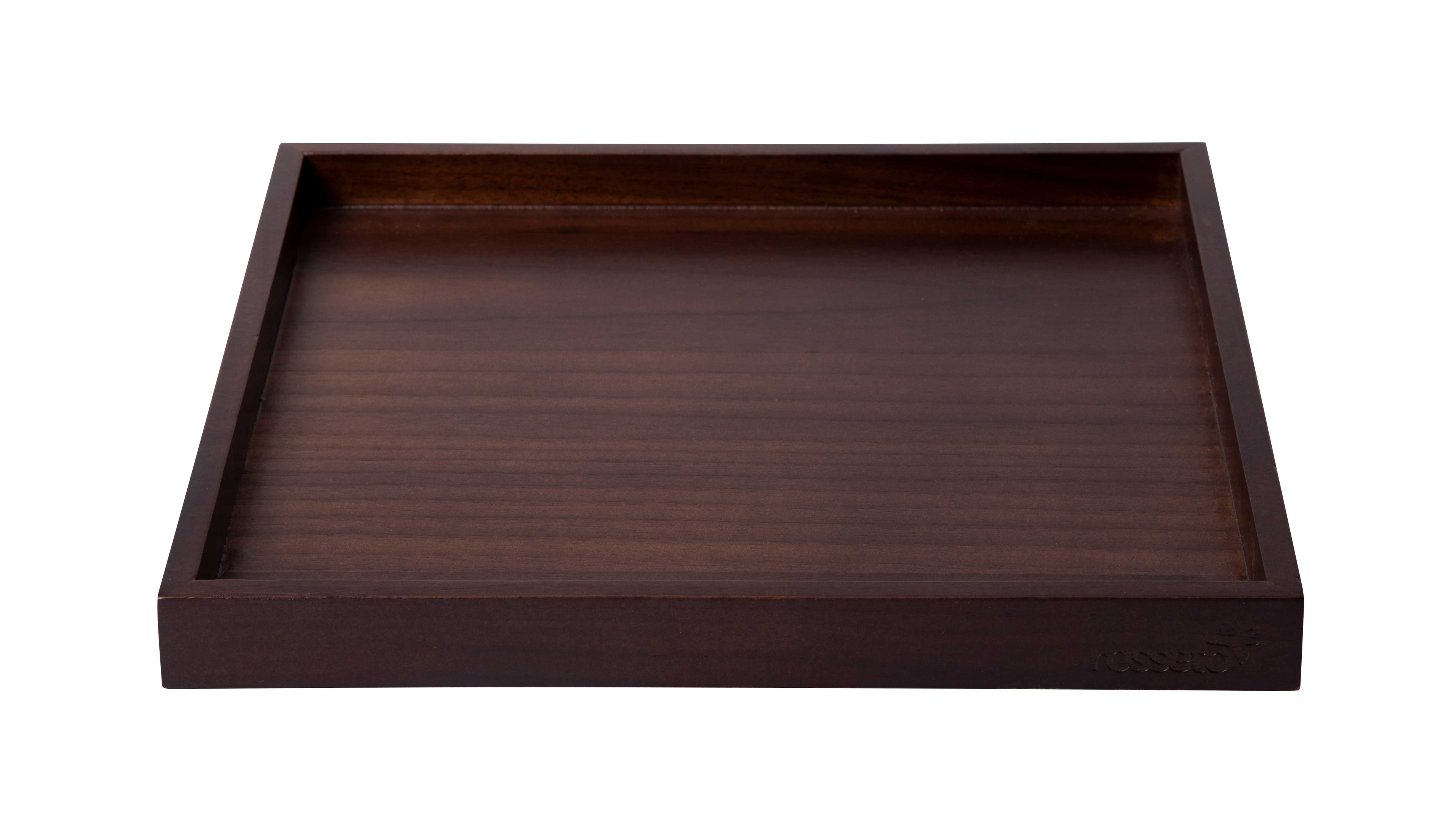 Rosseto SkyRize Small Square Walnut Shelf, 8.5 x 8.5 x 1 inch
