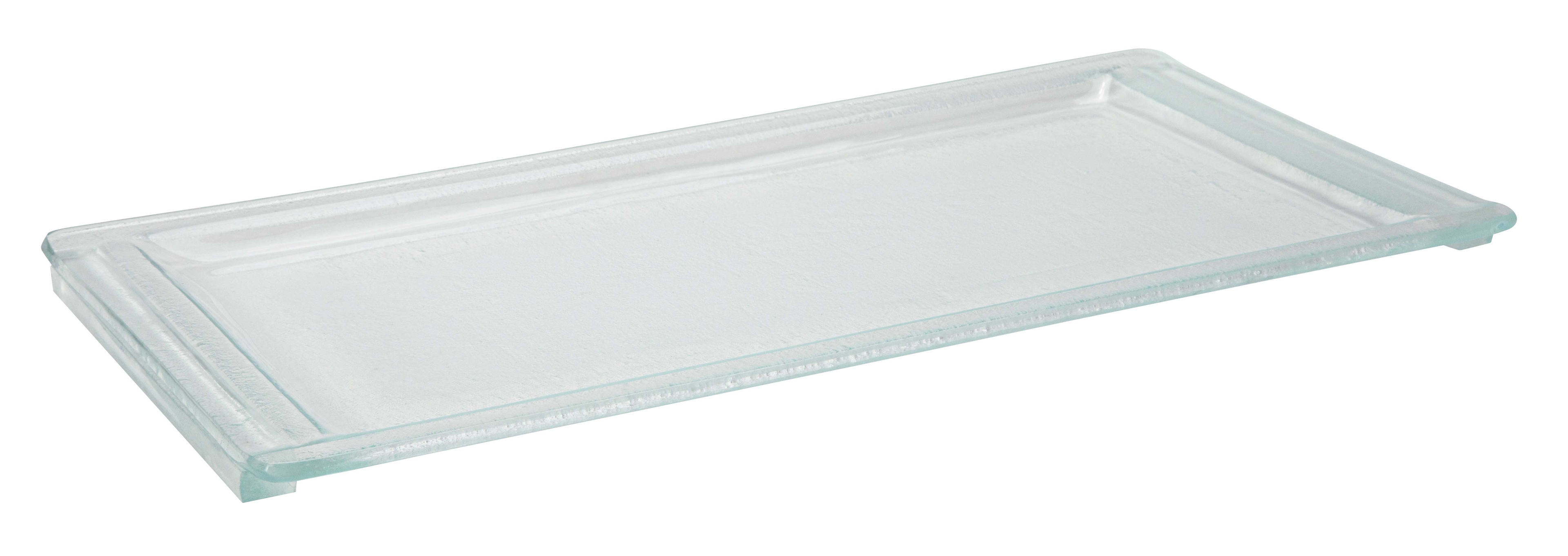Rosseto Aroma Crystal Clear Medium Rectangle Platter with Rim, 17.8 x 9 x 0.5 inch
