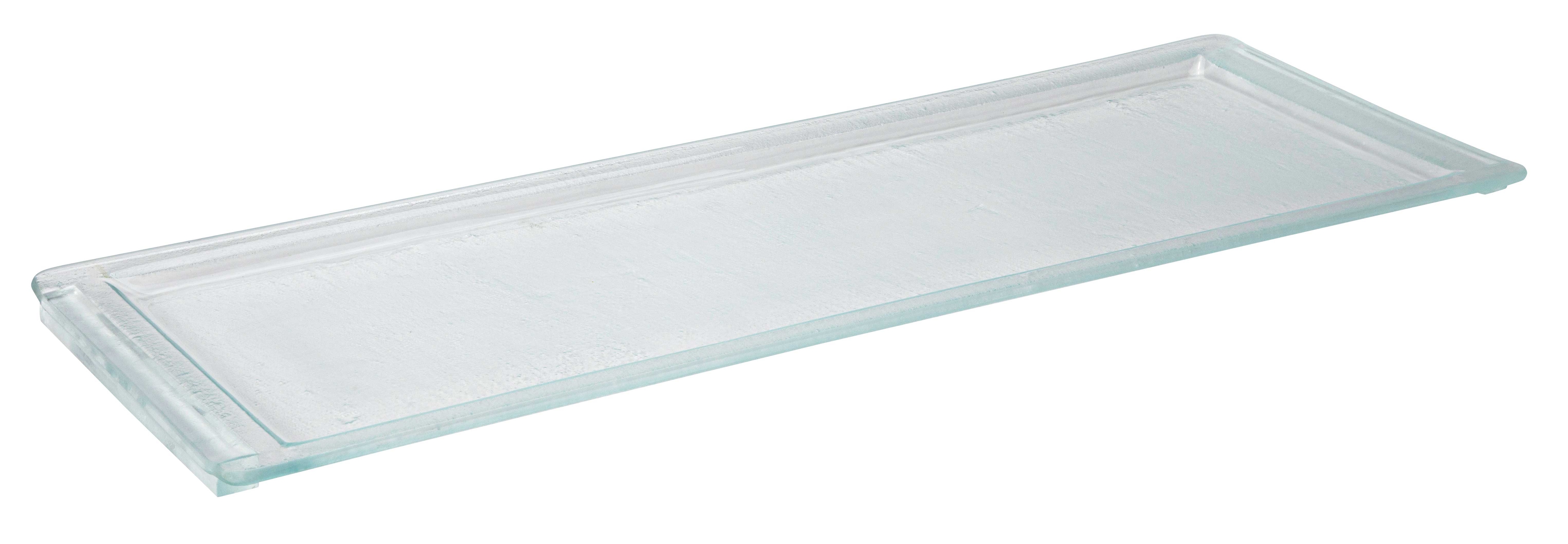 Rosseto Aroma Crystal Clear Large Rectangle Platter with Rim, 25.5 x 9 x .5 inch