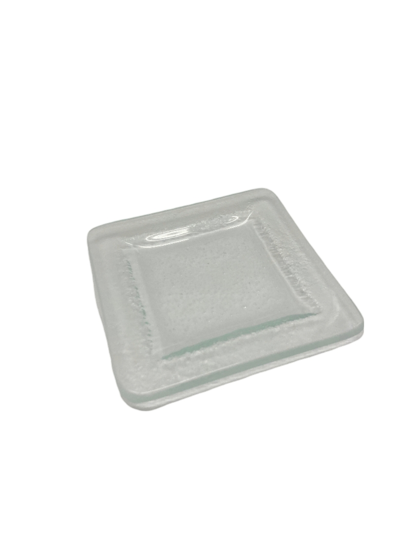 Rosseto Aroma Crystal Clear Mini Square Plate with Rim, set of 12