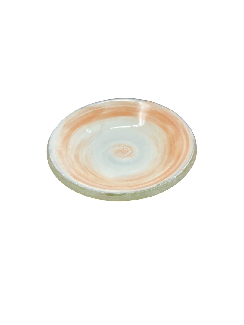 Rosseto Aroma Gold and White Mini Round Plate, set of 12