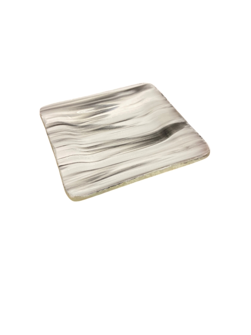 Rosseto Aroma Black and White Mini Square Plate with Rim, set of 12