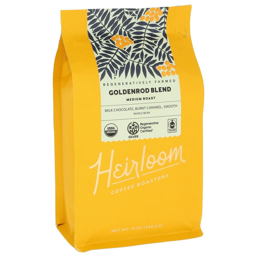 Heirloom Coffee Roasters Medium Roast Goldenrod Blend Coffee, 12 Ounce -- 6 per case