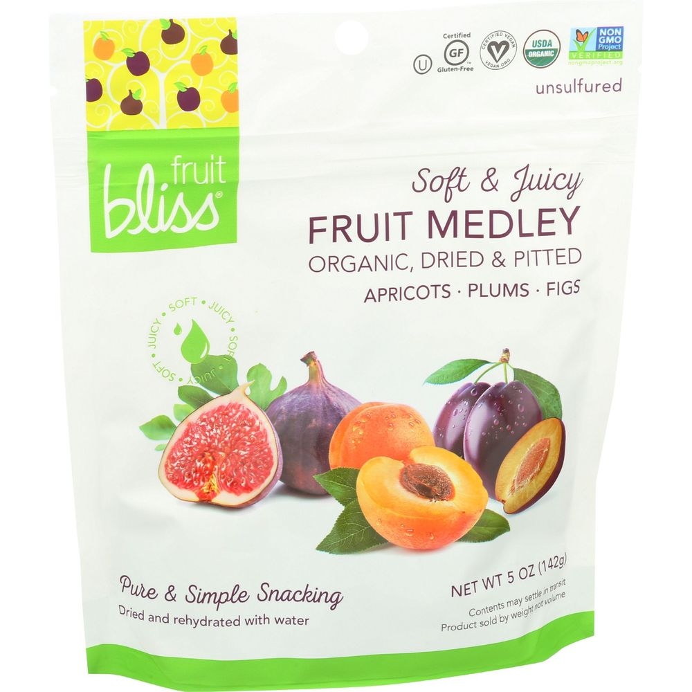 Fruit Bliss Organic Fruit Medley Snacks, 5 Ounce -- 6 per case
