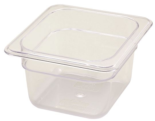 Winco Polyware 1/6 Size Food Pan, 4 inch.