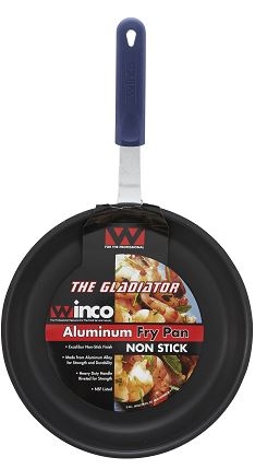 Winco Gladiator 3003 Aluminum Excalibur Non Stick Fry Pan with Silicon Sleeve Handle, 14 inch.